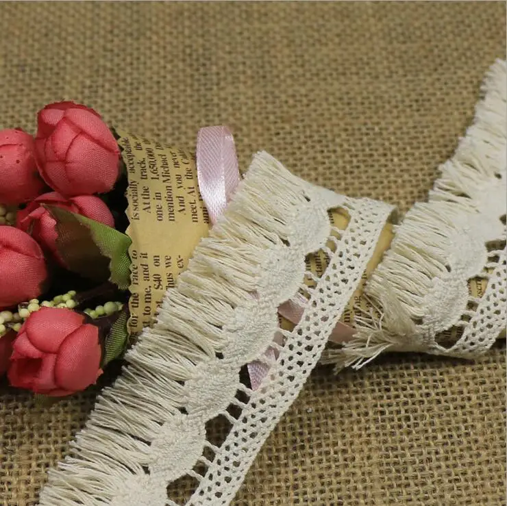 

10Yards European Style Cotton Fringe Tassel Trim Curtain Home Decoration Lace Sewing Trims Craft Z280