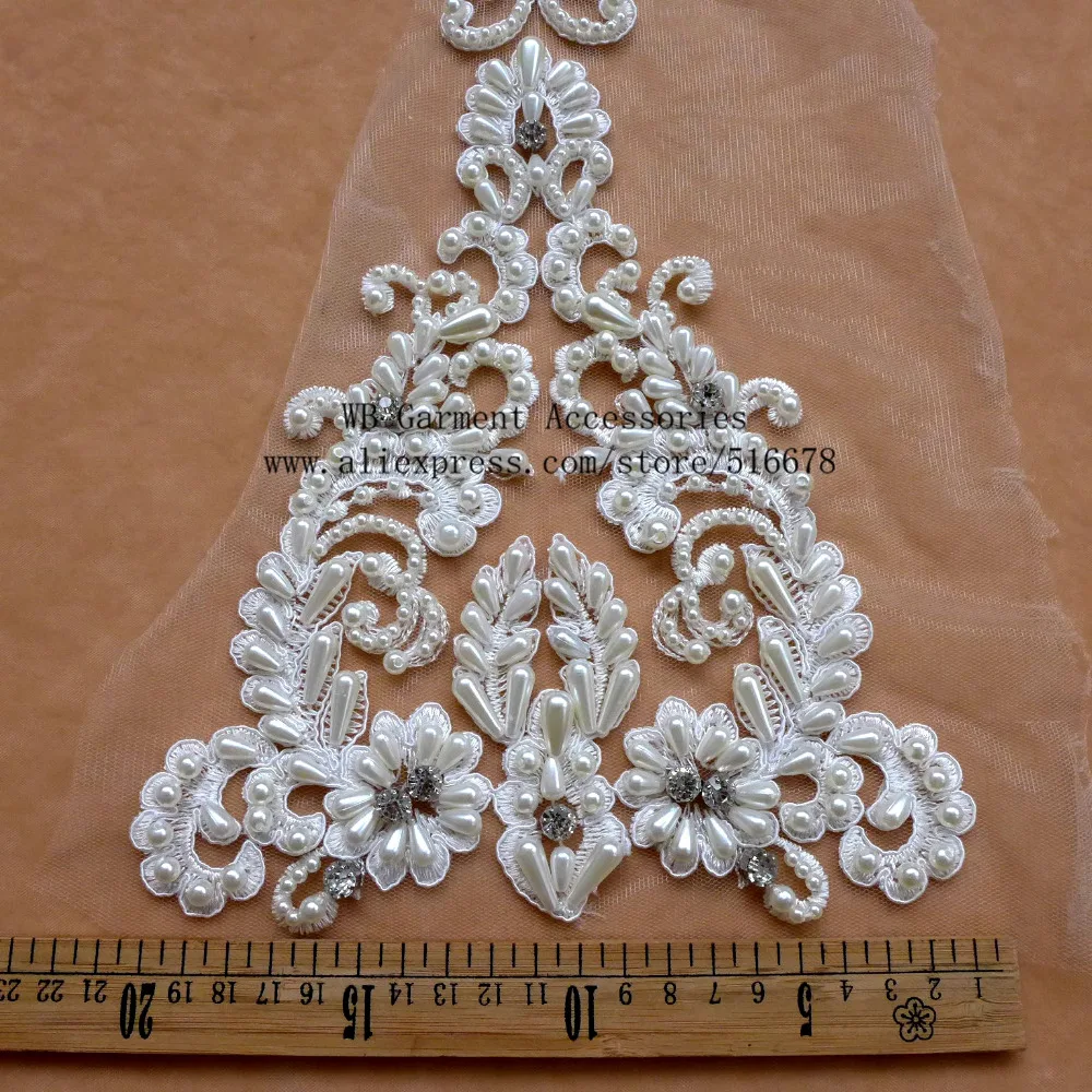 62*20 см 1 предмет белый супер тяжелый бисер тонкая работа великолепное свадебное