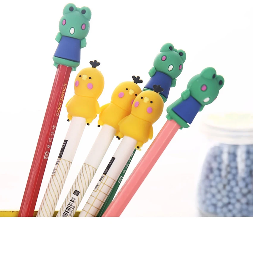 Topper Plastic Pencil Cap For Kids Pencil Protective Cover Pen Extender Anti-rolling