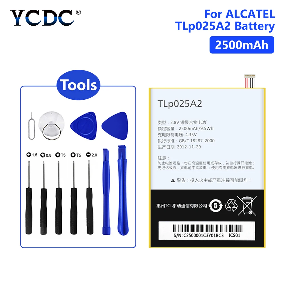Аккумулятор TLp025A2 2500 мАч для Alcatel One Touch Pop 3 (5 5) литий полимерный Мобильный телефон с