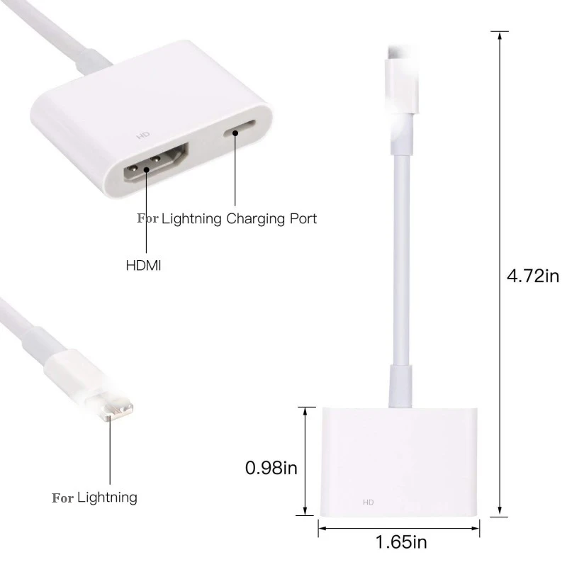 8 Pin интерфейс к цифровой AV HDMI адаптер Кабельный разъем USB до 1080 P 4 HD для iPhone X 8/7/6/iPad