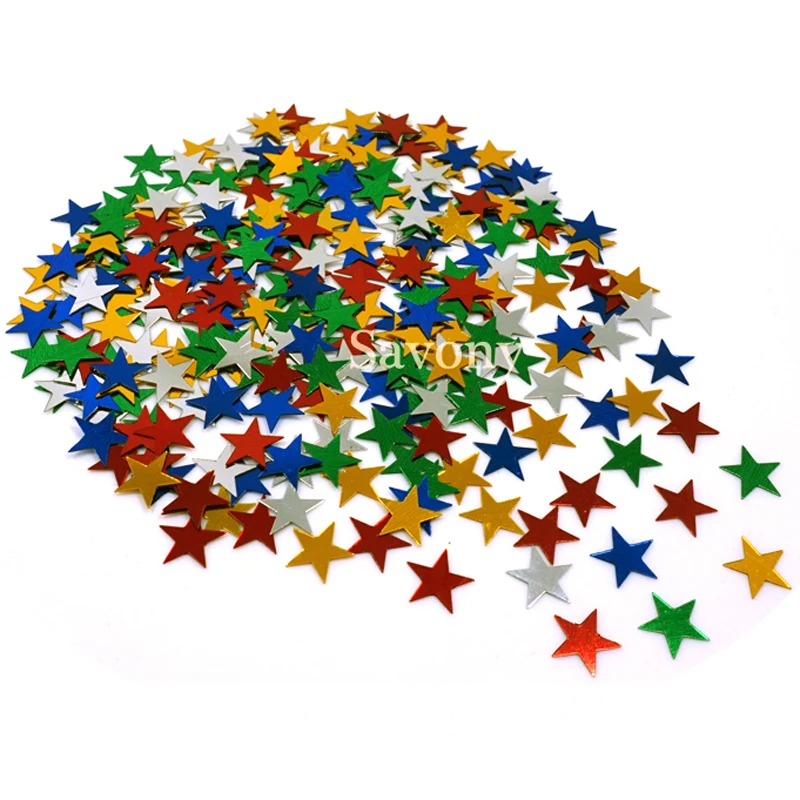 1000 штук упак. 10 мм Серебряные звезды блестки Звездная Пыль металлик многоцветная