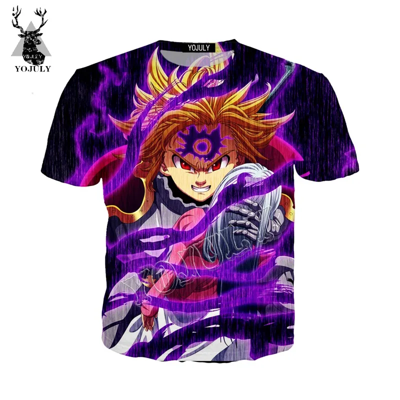 20 YOJULY The Seven Deadly Sins Meliodas аниме 3D Принт футболки летняя повседневная футболка унисекс Мужская/женская одежда с короткими рукавами Y30 - Цвет: 20