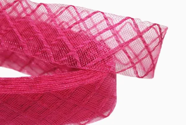 

[IuBuFiGo] 1.8" 4.5cm Cotton Diamond Horse Hair Crin Braids With Cotton Fascinator Mesh Fabric 100yard/lot