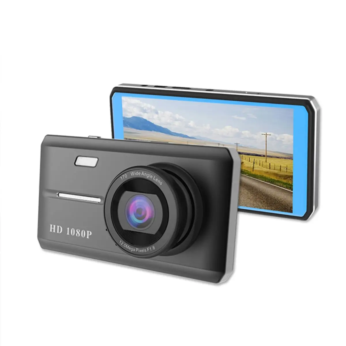 Автомобильный видеорегистратор Функция касания экрана 4,5 дюймов 1080P двойной объектив Автомобильный видеорегистратор с задней камерой 170 Вождение dvr Автомобильный видео заднего вида Регистратор