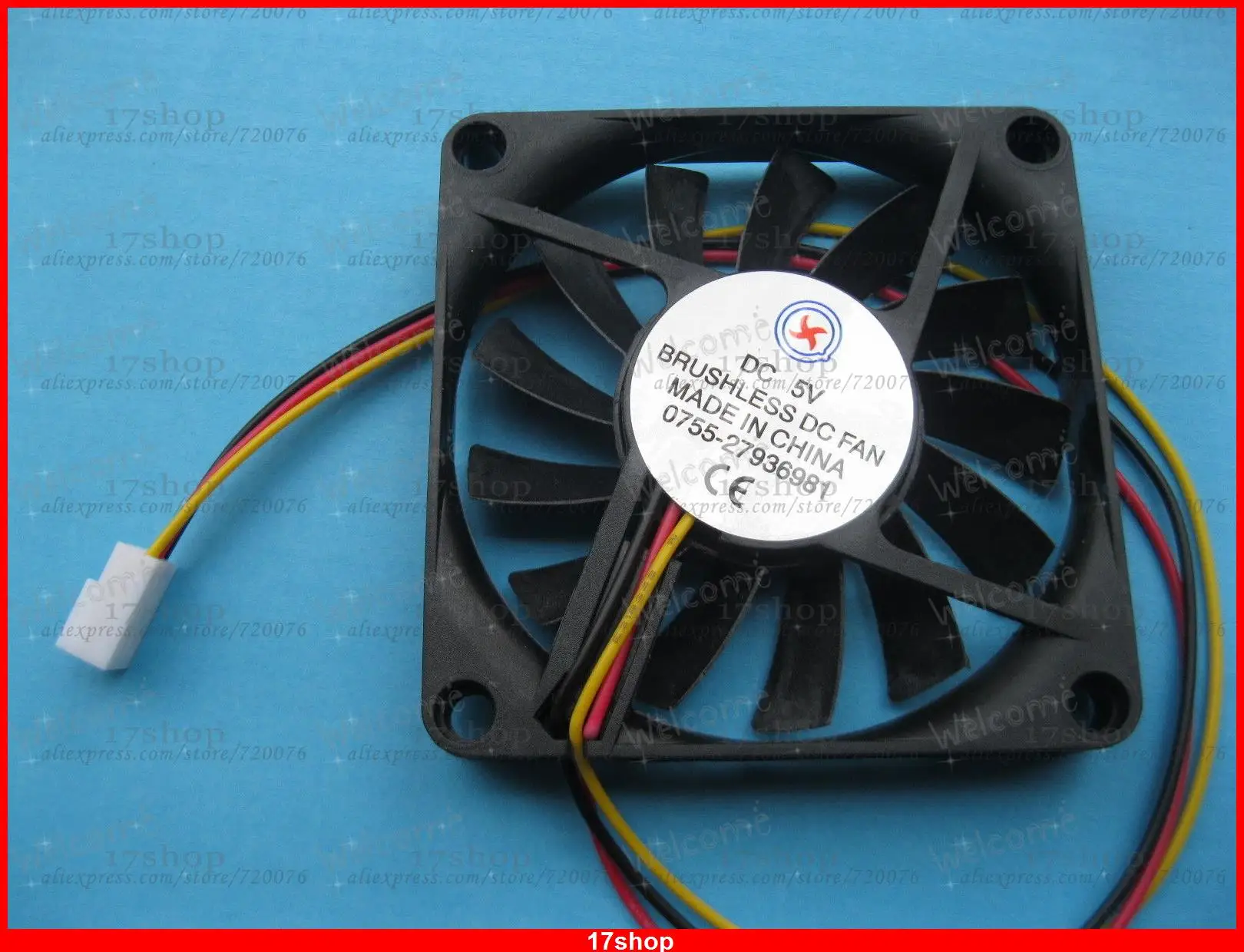 

1 pcs Brushless DC Cooling Fan 5V 7010S 13 Blades 70x70x10mm 3 pin