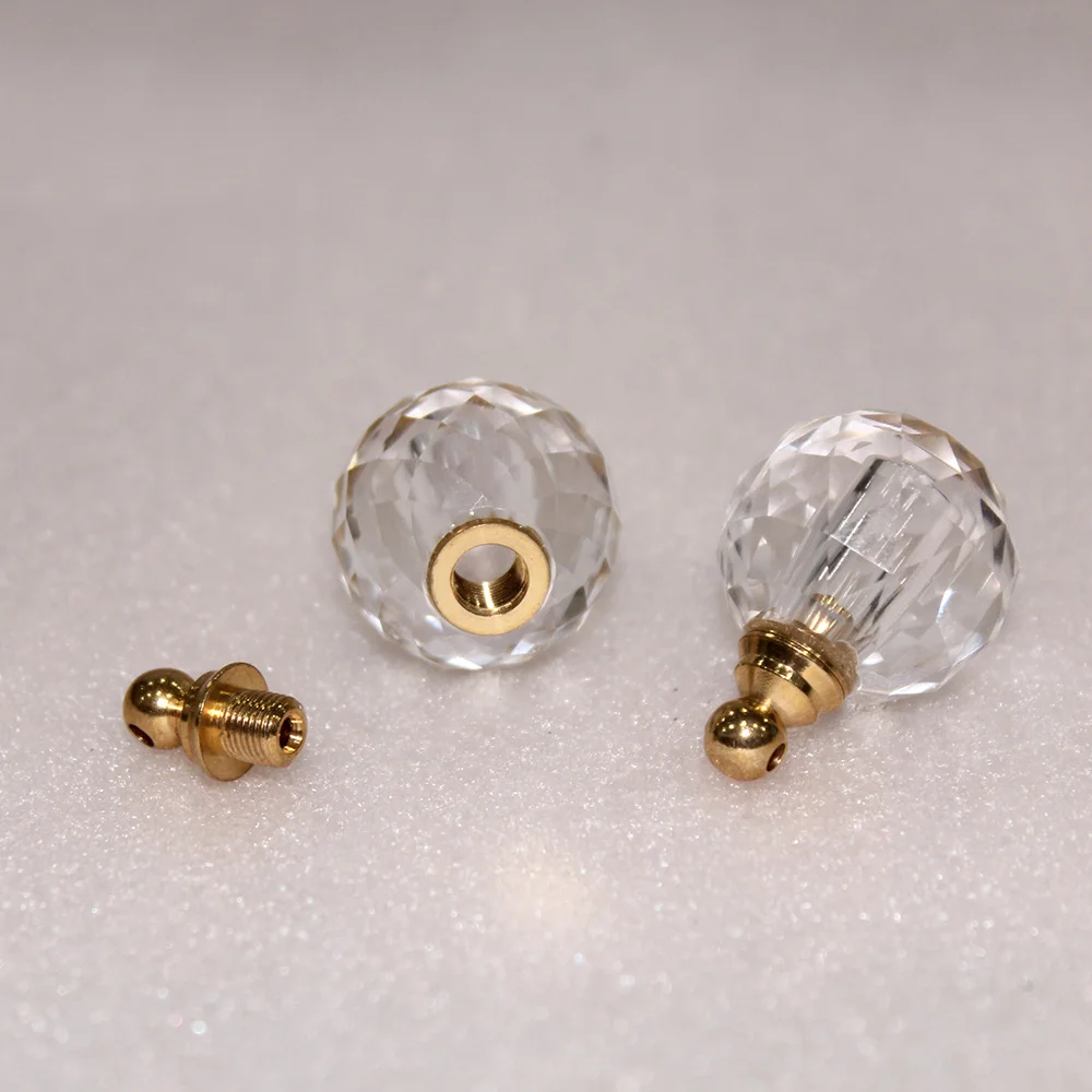 Natural white crystal perfume bottle polyhedron facet Pendant clear quartz Jewelry Necklace Gift for women | Дом и сад