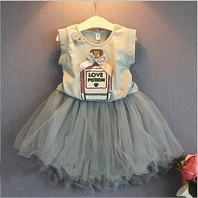 Summer Tutu Mini Cute Sleeveless Cotton Pageant Party Outwear High Quality Baby Kids Girls Dresses Infant Girl 2-7 Years | Детская