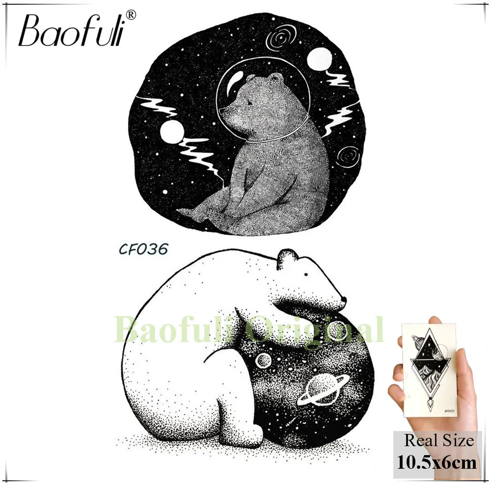 Черные временные мужские татуировки BAOFULI для боди арта пустыня кактус темная