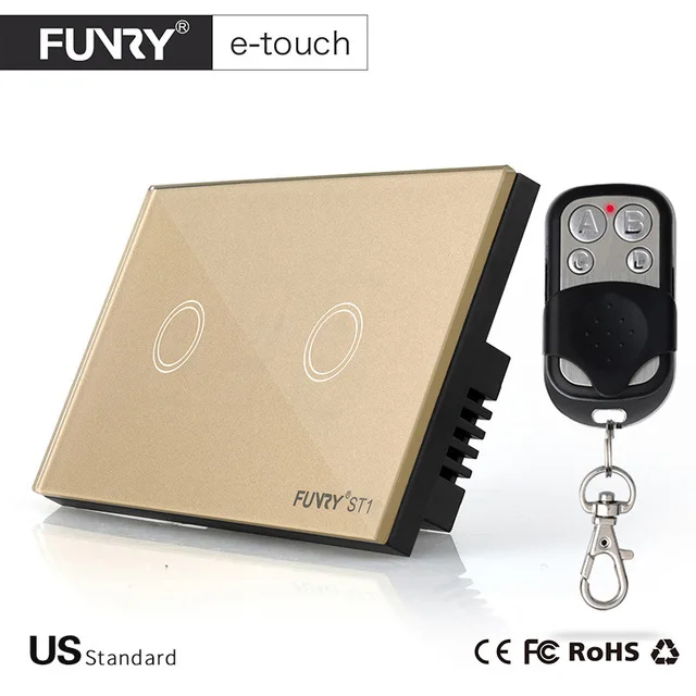 FUNRY нам Стандартный работать с RM pro ST1 2 Gang 1way Smart Remote Управление стены 433 мГц RF
