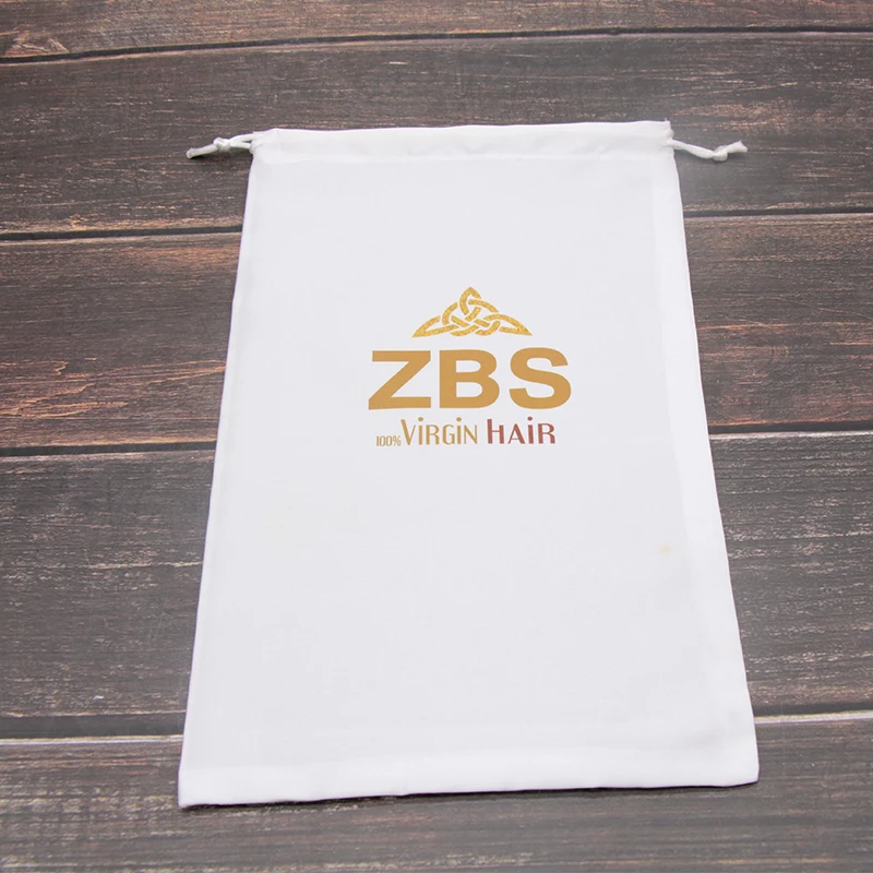 Custom Logo Printed Polyester Satin Bags Drawstring Hair Packaging Extension White Black Pink Red | Дом и сад