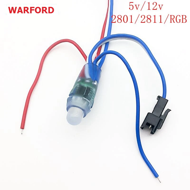 50 шт. ws2811 ws2801 RGB led модуль строка квадрат индивидуально адресуемых IP68