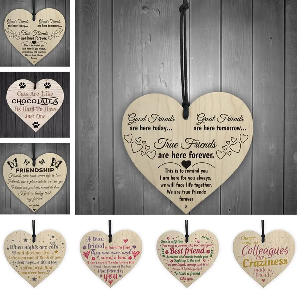 DSstyles маленькая подвесная подвеска в форме любящего сердца декор для дверей дома