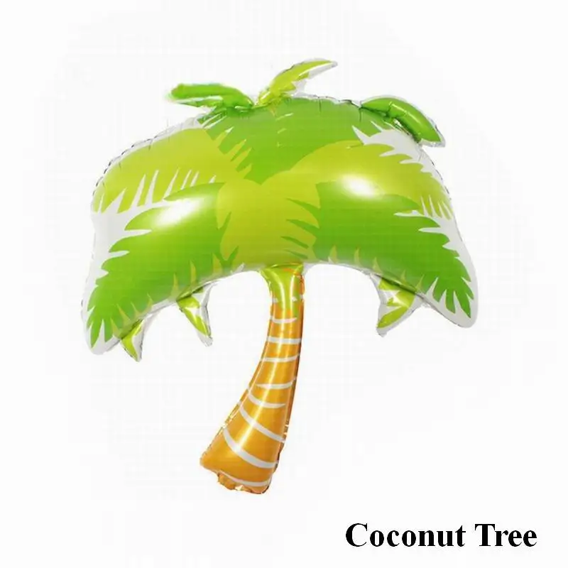1pc coconut tree Воздушные шары из фольги в виде животного День рождения украшения Дети океан рыбы шары надувные игрушки детский душ Летние Животные тема Вечерние - Цвет: 1pc coconut tree