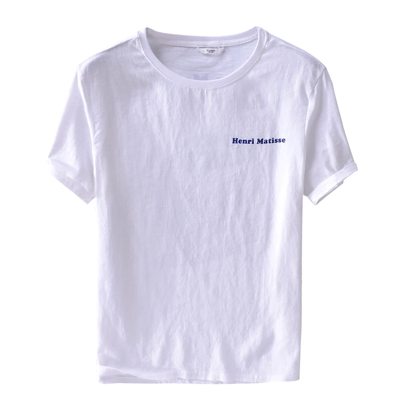 Летняя новая брендовая мужская футболка в итальянском стиле с коротким рукавом