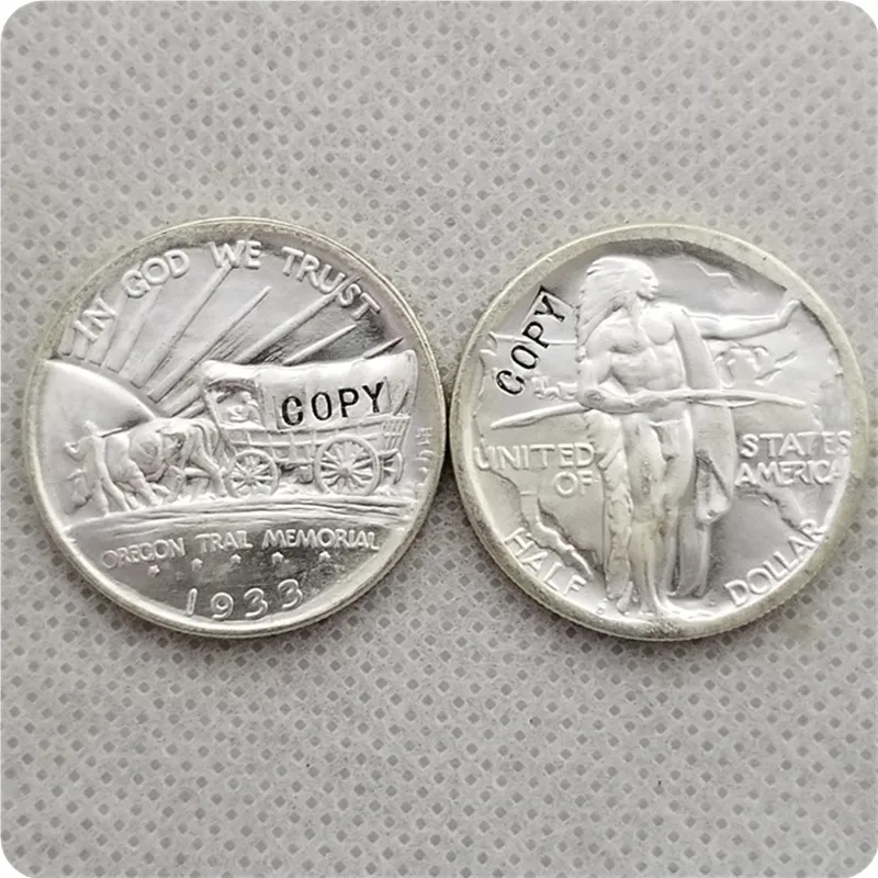 UNC Серебряная США 1926-1939 Oregon Trail Memorial половина копия долларов монеты | Дом и сад