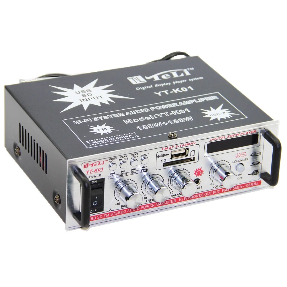 Тели YT-K01 профессиональный USB SD FM hi-end Fi стерео усилители поддержка выход на