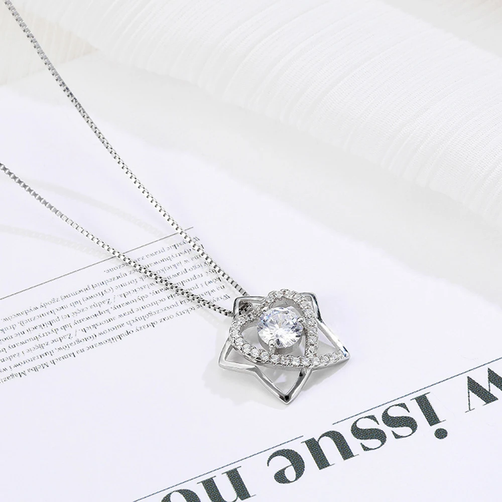 Ожерелье из стерлингового серебра 925 пробы Женская цепочка для ключицы