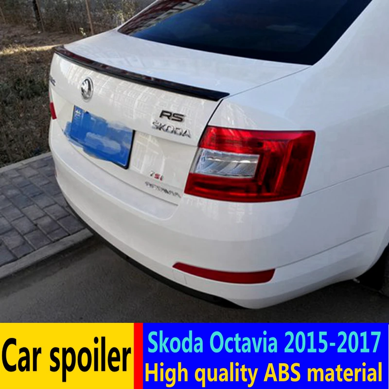 Для Skoda Octavius спойлер 2015 2017 Высокое качество ABS Материал автомобильное заднее