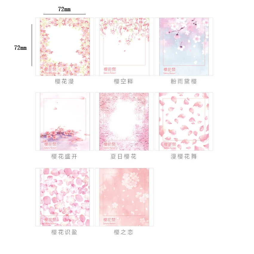 

1pack /lot Romantic Cherry blossom Series Memo Pad stickers N Times Planner Sticky Notes School Stationery