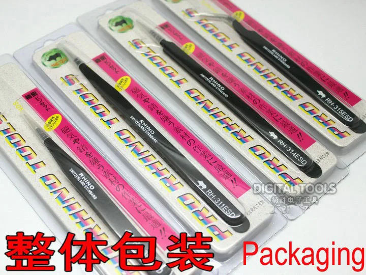 Японские пинцеты RHINO антистатические высокоточные супержесткие для ремонта