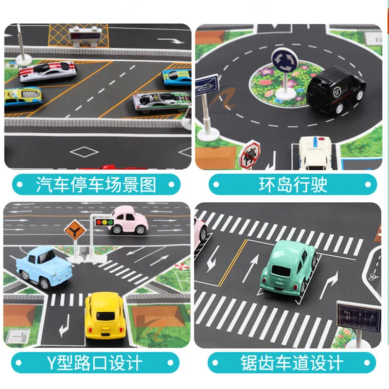 83*57 см/130*100 см большой городской дорожный Автомобильный парк Игровой Коврик Водонепроницаемый нетканый детский игровой коврик игрушка для детей
