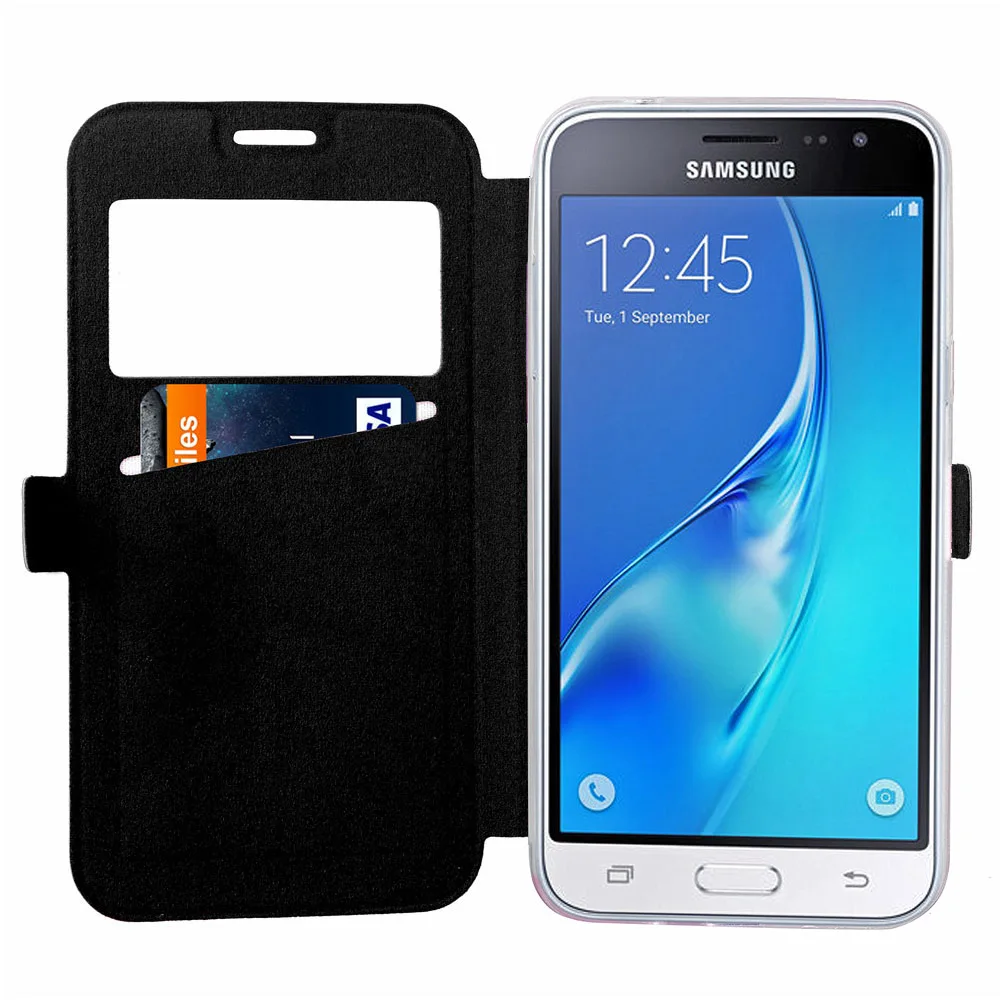 Asuwish кожаный чехол книжка для Samsung Galaxy J3 J5 2016 GalaxyJ3 J 3 5 16 SM J320 J320F J510 J510F