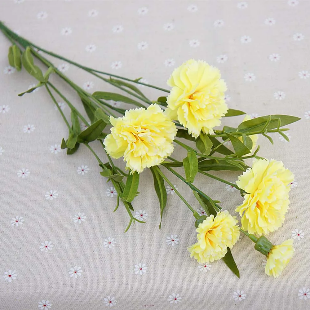 Artificial Flowers Cheap for Christmas Home Wedding Decor Accessories Diy Mother's Day Gift Fake Plastic Plants Silk Carnation images - 6