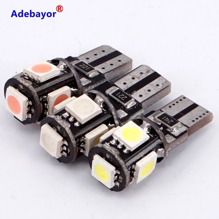 20 шт. автомобисветильник светодиодные лампы T10 W5w 5smd 5050 194 168 w5w|car lamp interior|blue ice ledblue