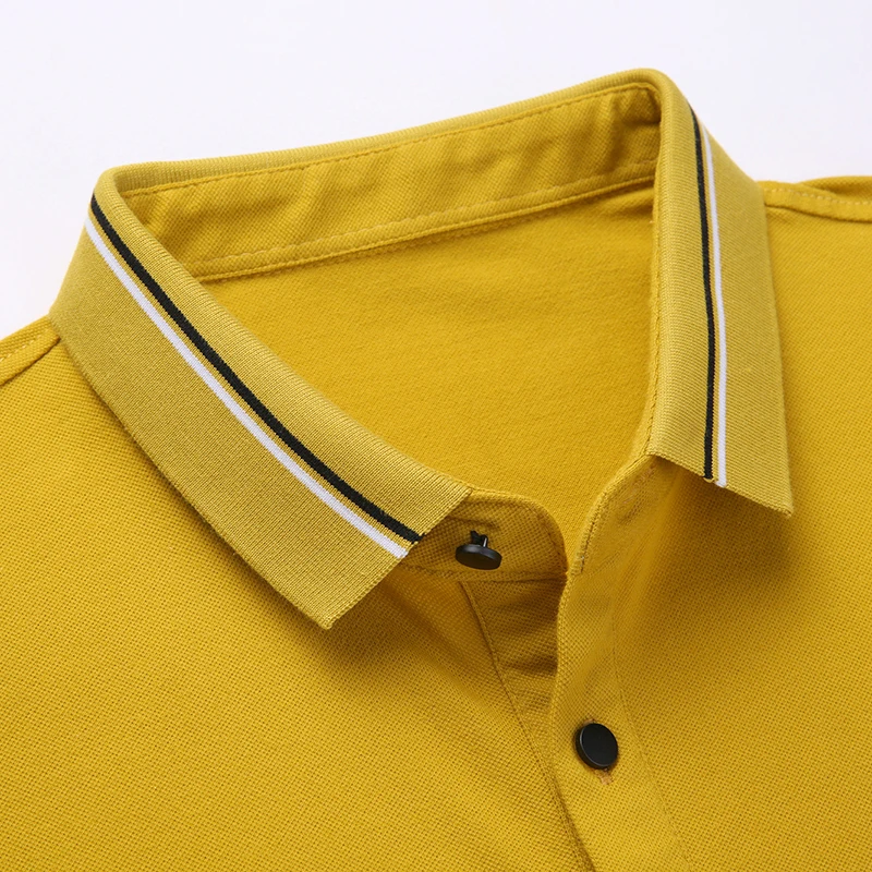 MIACAWOR New Summer Men Polo shirts Solid Color Business Casual Short-sleeve Camisas Breathable Tops Tees T700 | Мужская одежда