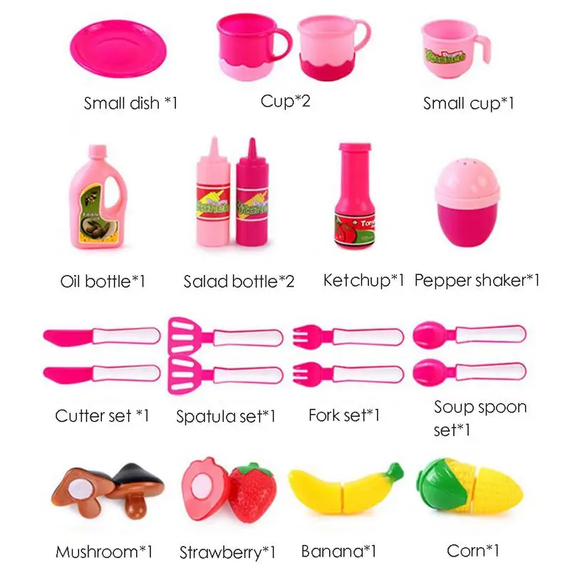 

46Pcs/set DIY Pretend Play Fruit vegetables Cutting Kitchen Food Toys Cocina De Juguete Toy Girls Gift for Children