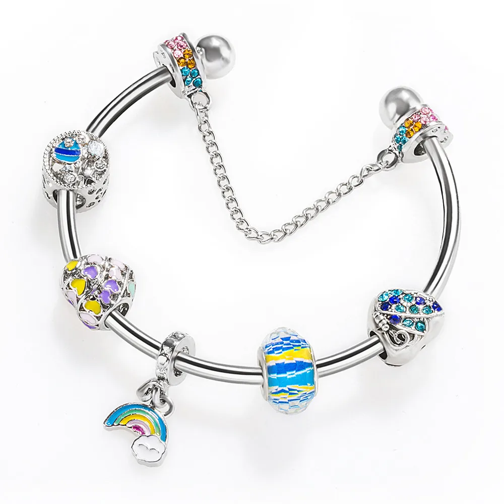 Женский браслет с кулоном Beiver элегантный клевером на каждый день 17-21 см |