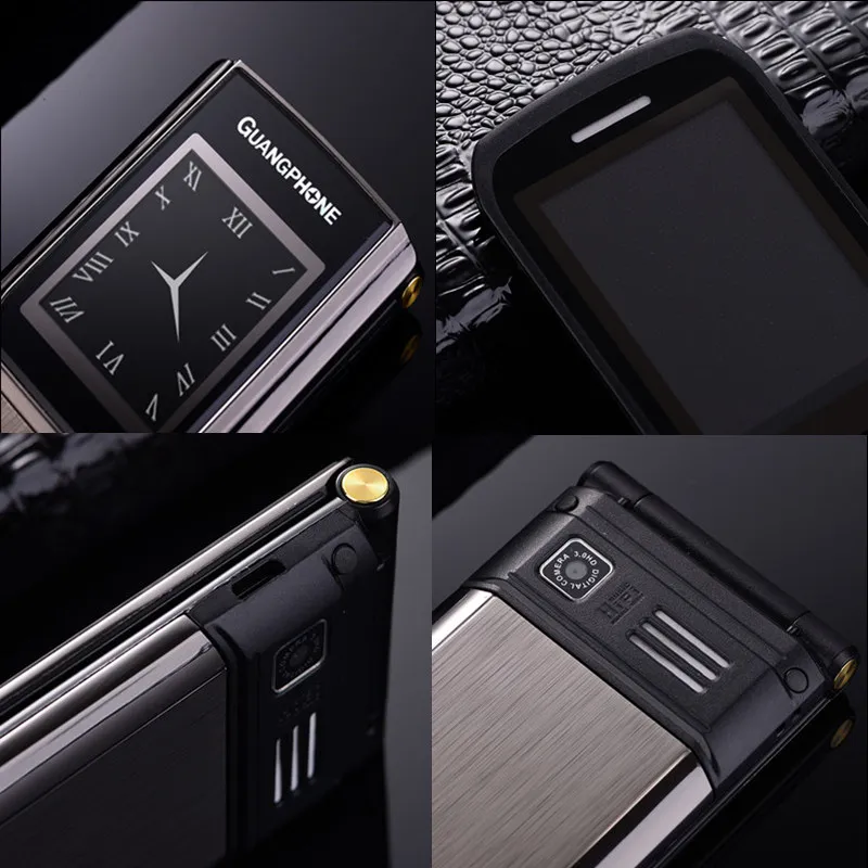 Мобильный телефон с откидным сенсорным экраном две SIM карты FM MP3 плеер SOS русская