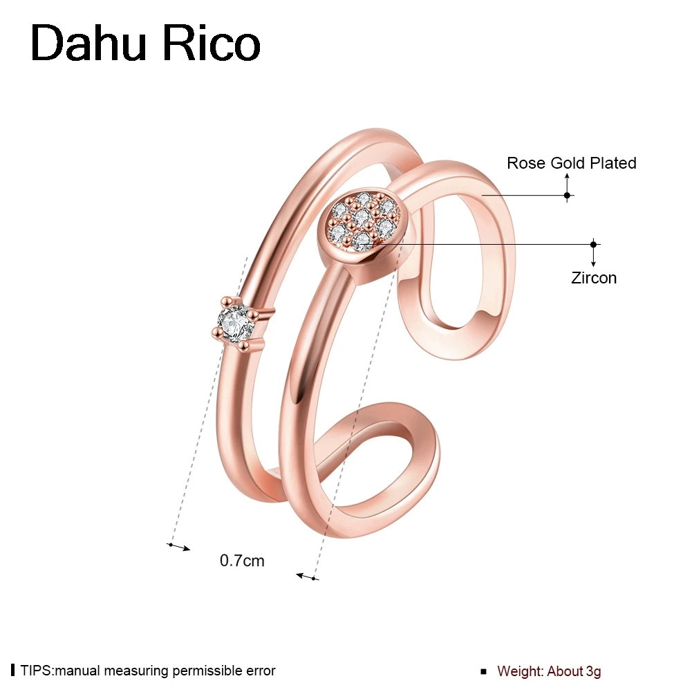 Pendientes mujer moda bague pour femme Большой кольцо пары с кольцом Dahu Рико цвет золотистый
