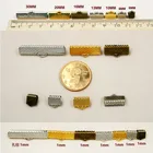 Обжимные бусины для шнура, кончики для пряжки, плоские застежки для изготовления ювелирных изделий, коннекторы для ожерелья, браслета, 8-35 шт.