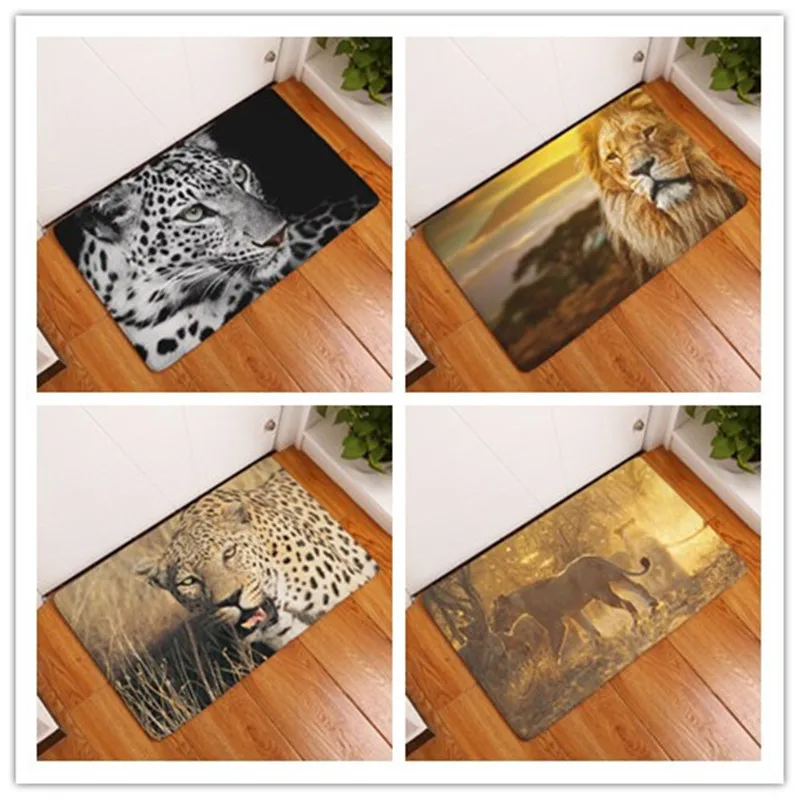 Придверные коврики с леопардовым принтом льва для кухни ванной 40X60or50x80cm|printed