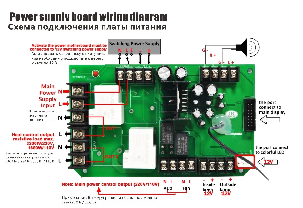 ЖК USB порт 6 кВт цифровой контроллер сауны для частей нагревателя сауны