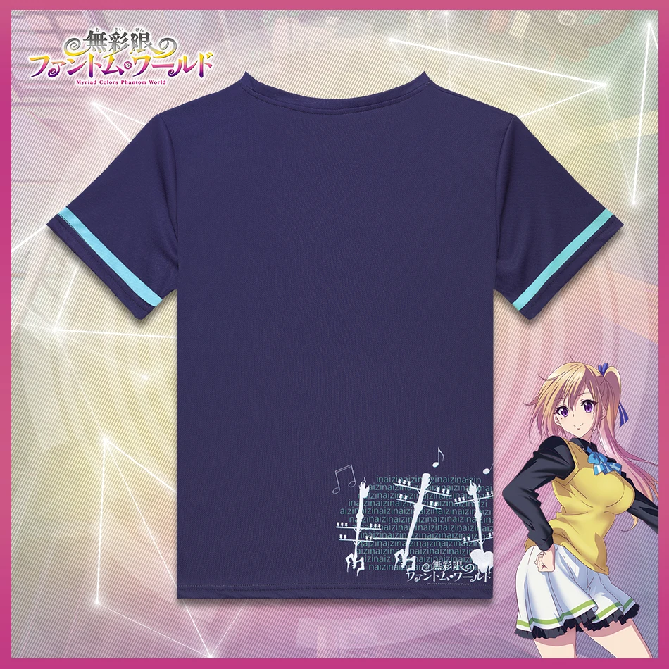Аниме мириады цветов Phantom World футболка Kawakami Mai Sigtuna Полиэстеровая Летняя активная
