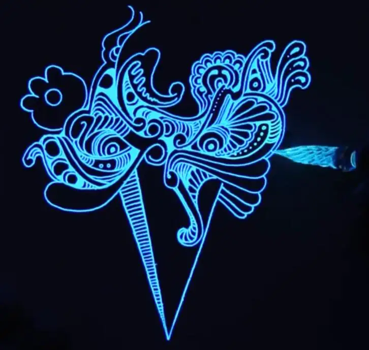 Glow Ink + Glass Pen Drawing! •-.„¸ 