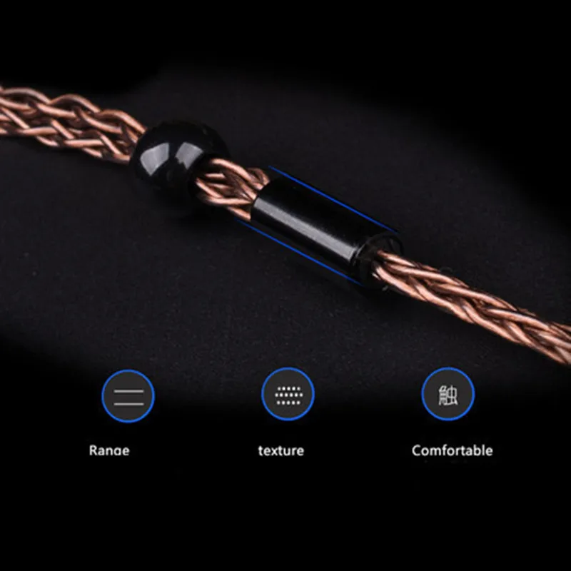 Новый 8 ядерный однокристальный медный посеребренный кабель с MMCX/2pin разъемом для