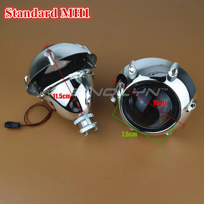 Standard MH1 Sinolyn H7 H4 Биксеноновые линзы для проектора, фары, линзы Mini 2,5 WST 8,0, комплект для автомобильных аксессуаров, модифицированное использование H1 HID ксеноновая лампа - Цвет: Standard MH1