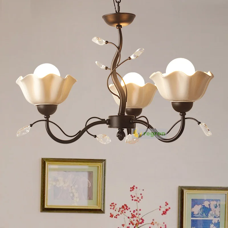 Кантри в античном стиле люстры для гостиной винтажные хрустальные светильники