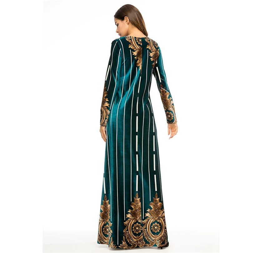 Турецкая мусульманская одежда для женщин 7323 abaya2018 Дубай женские длинные