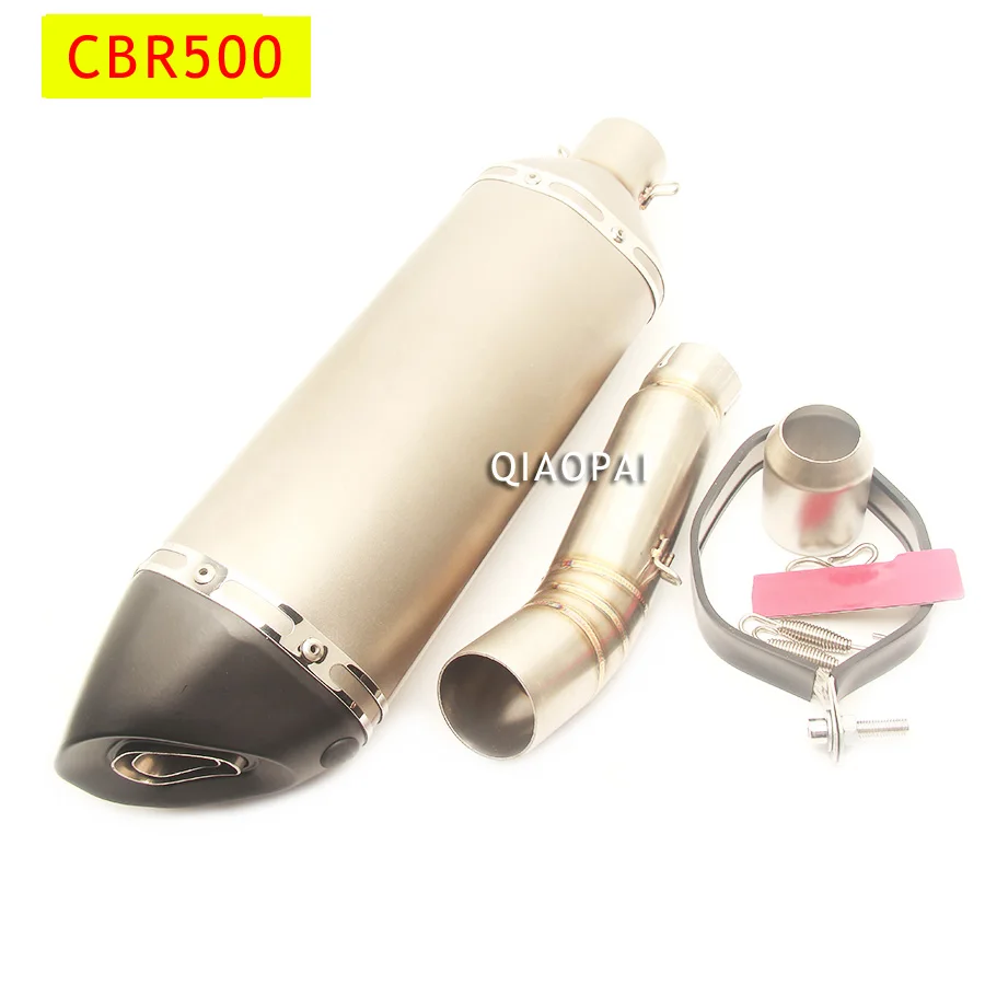 Полная выхлопная система мотоцикла головка из углеродного волокна 470 мм Escape Moto DB