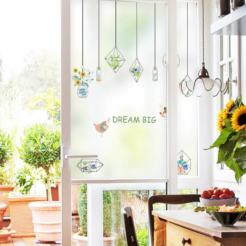 Новые Модные прозрачные наклейки на окна для балкона подоконника спальни ванной