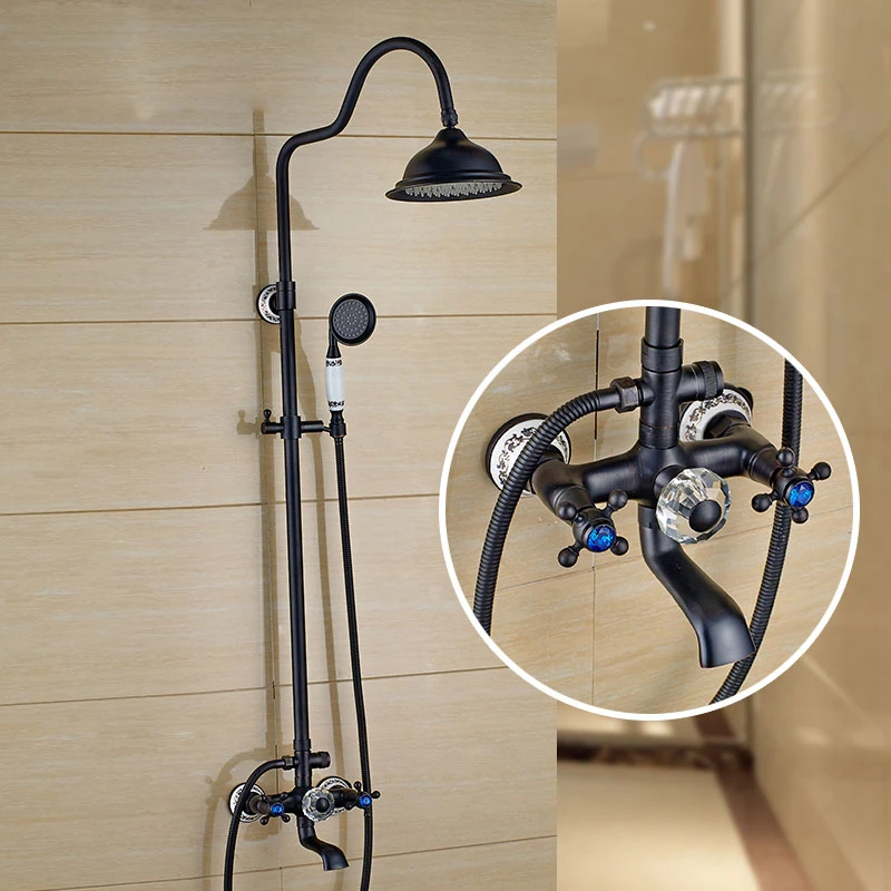 Современный 8 &quotсмеситель для душа с дождевой насадкой настенный вращается