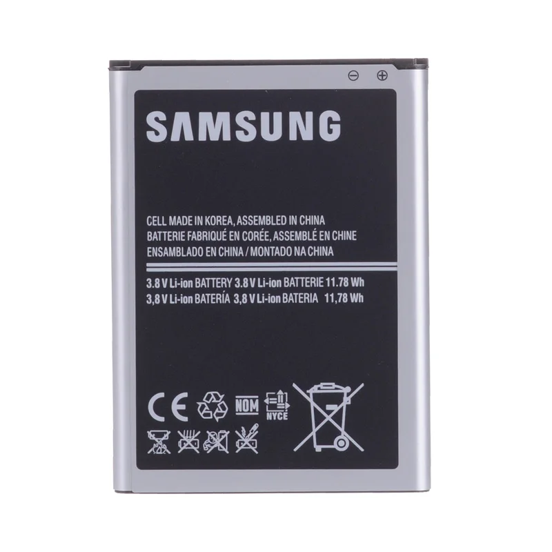 Оригинальный аккумулятор для Samsung Galaxy Note 2 N7100 3100 мАч EB595675LU полной емкости N7102 N719