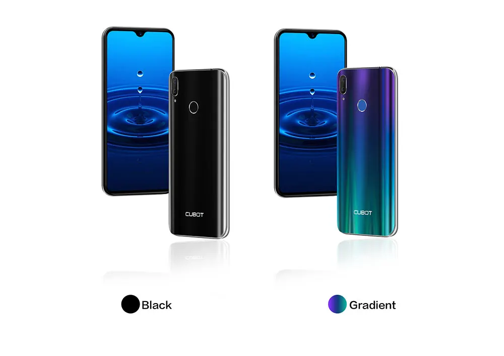 Cubot R15 смартфон 6,26 ''19:9 Капля воды Экран MT6580P 4 ядра Android 9,0 2 ГБ+ 16 Гб пальца ID двойная задняя камера 13MP 3000 мАч
