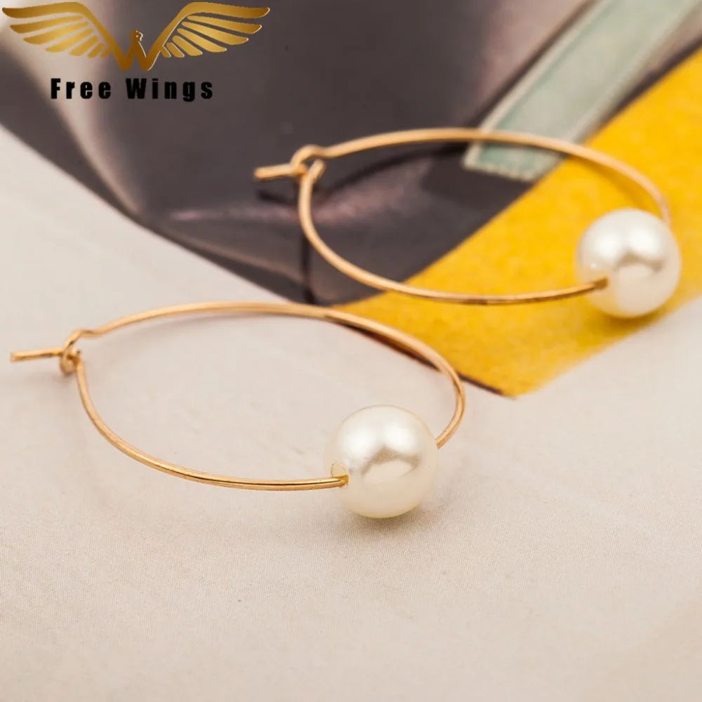 Геометрические жемчужные круглые серьги-кольца серьги для женщин модные