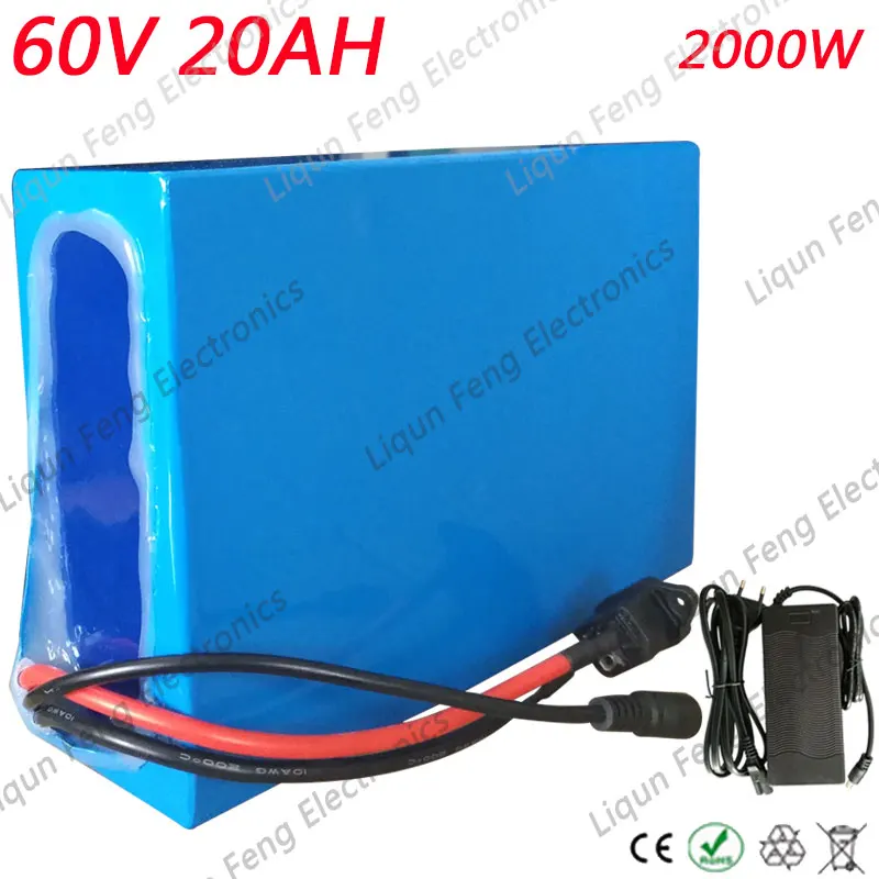60V 20AH литиевый аккумулятор для скутера высокой мощности 2000W электрический